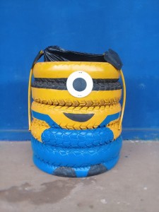 Exemplo de reutilização de pneus 