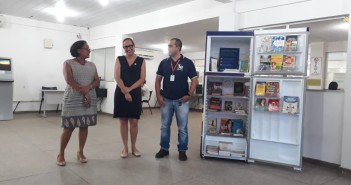 AGA/UEMA recebe Gelateca da ECOCEMAR Equipe da AGA, Biblioteca Central e Ecocemr.