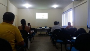 Bolsista Washinton ministrando a palestra