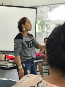 Roda de conversa – Maria Izadora apresentando o projeto da compostagem