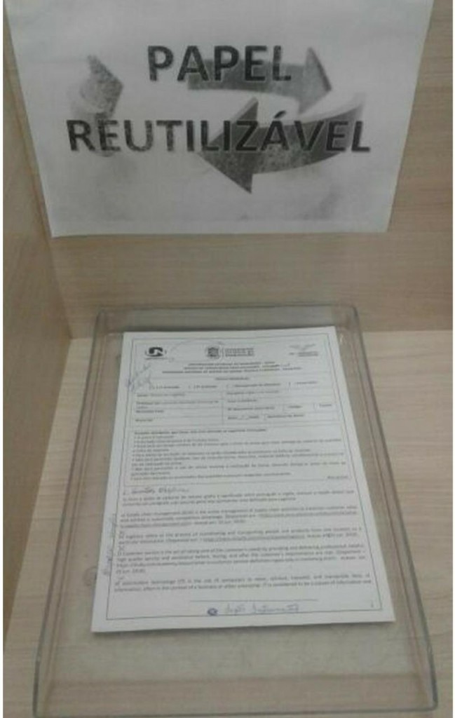 Cantinho do papel reutilizável