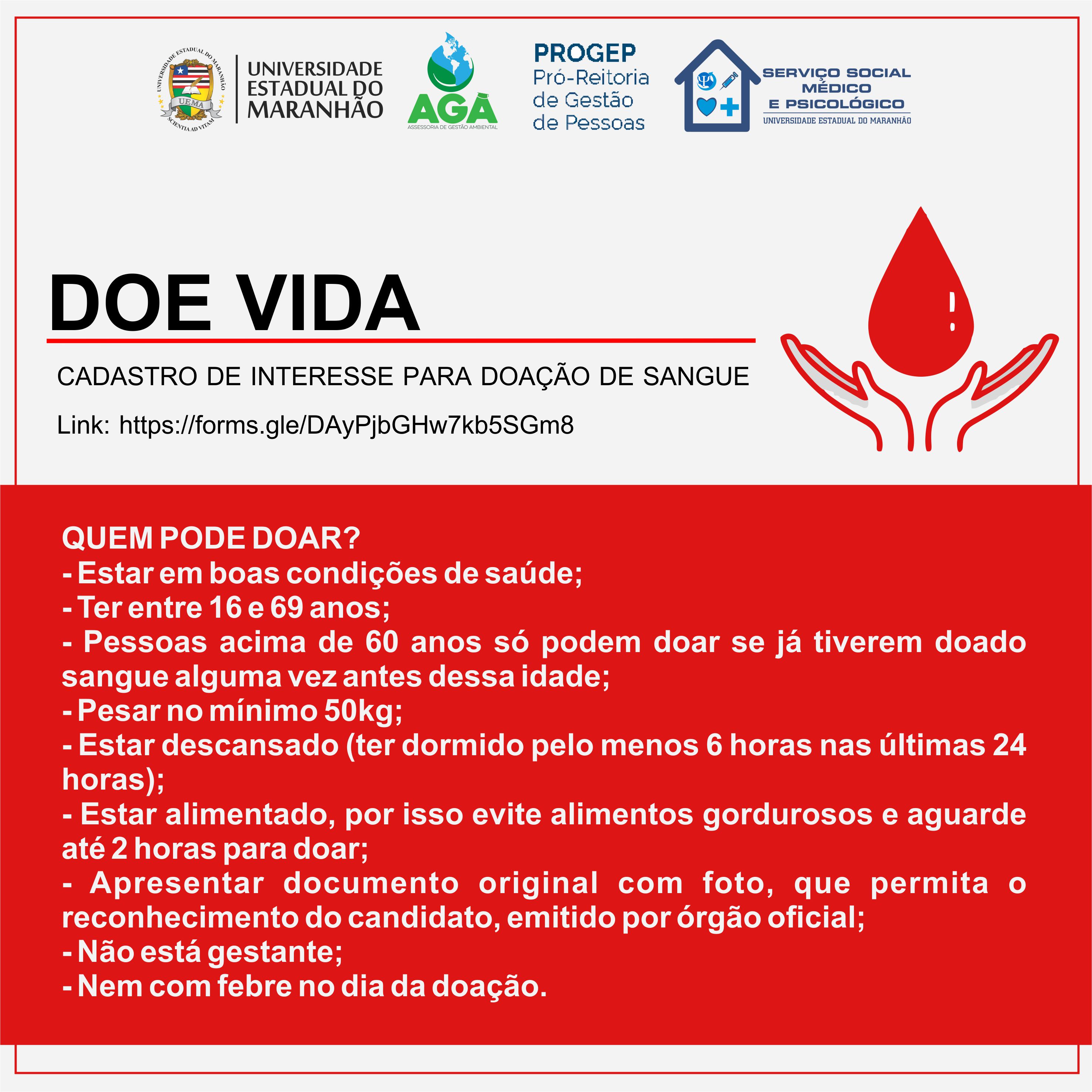 AGA e Posto Médico realizam cadastro de interesse para doar sangue