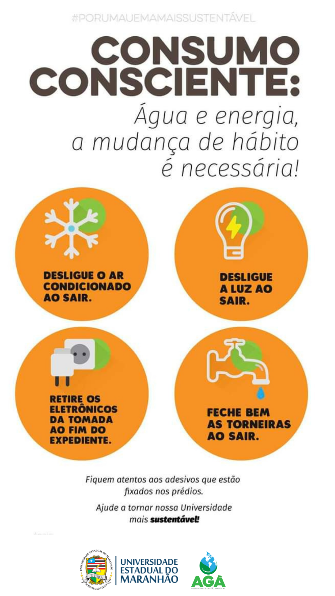 AGA – Superintendência de Gestão Ambiental | CAMPANHA CONSUMO CONSCIENTE