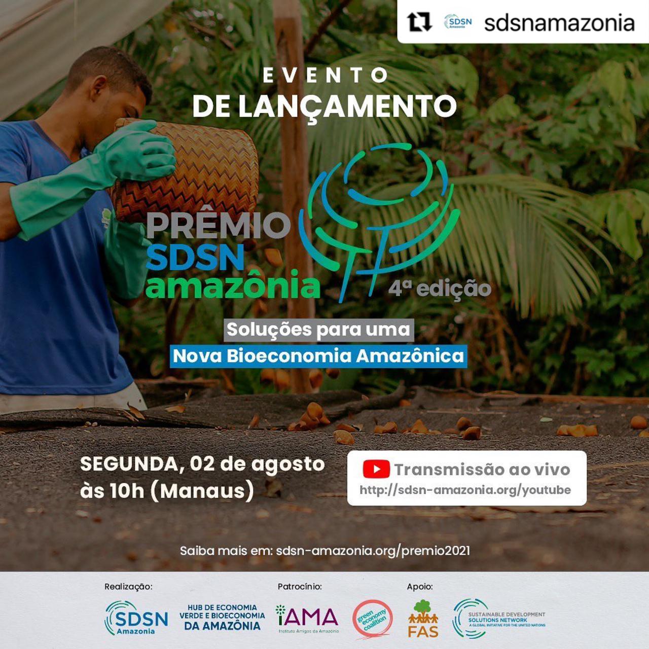 Prêmio SDSN reconhece soluções de bioeconomia na Amazônia com até R$ 30 mil