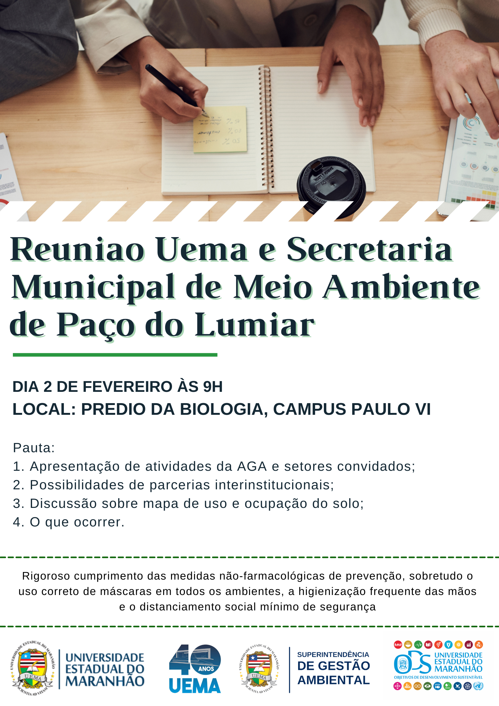 Reunião Uema e Secretaria Municipal de Meio Ambiente de Paço do Lumiar