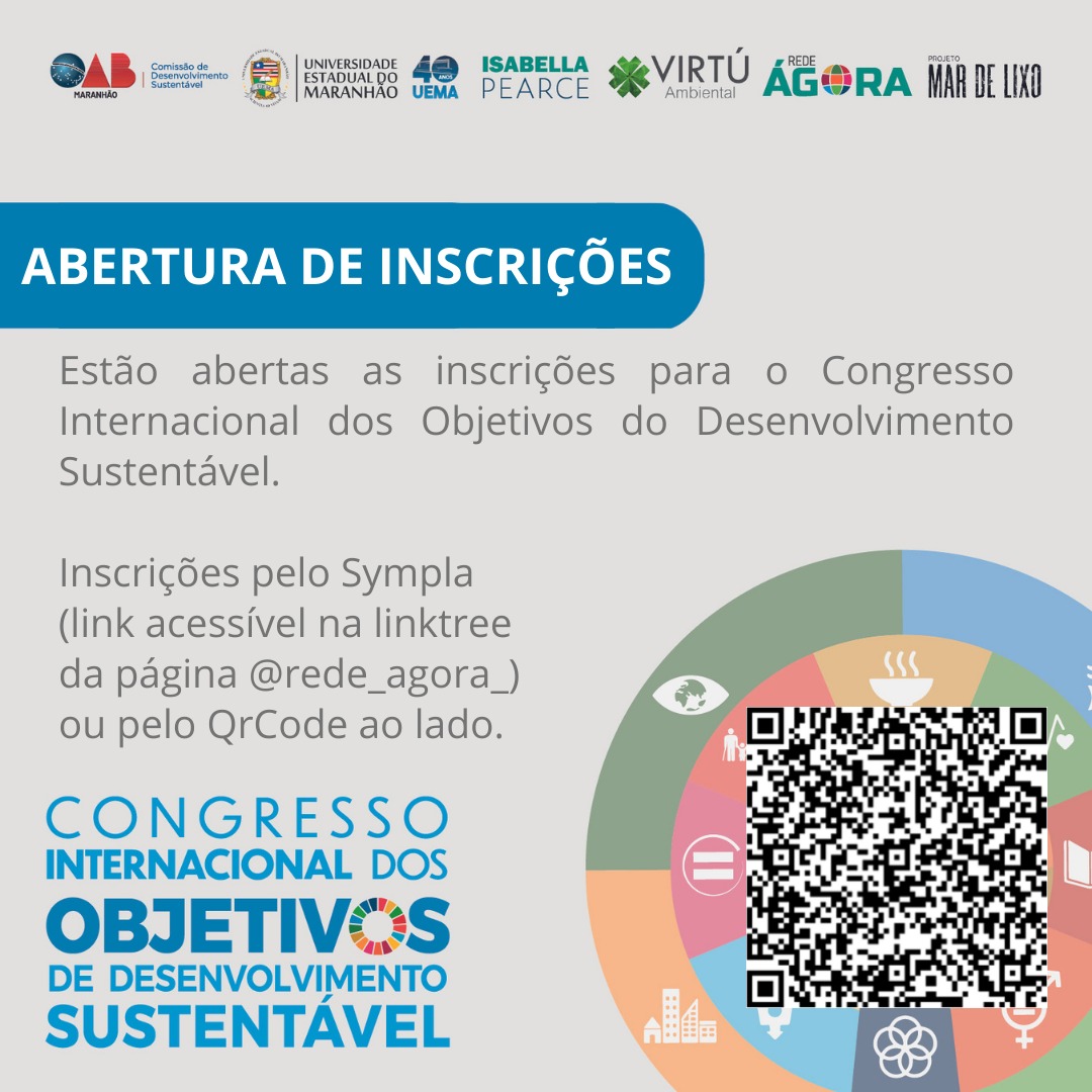 Inscrições abertas para o Congresso Internacional dos Objetivos do Desenvolvimento Sustentável