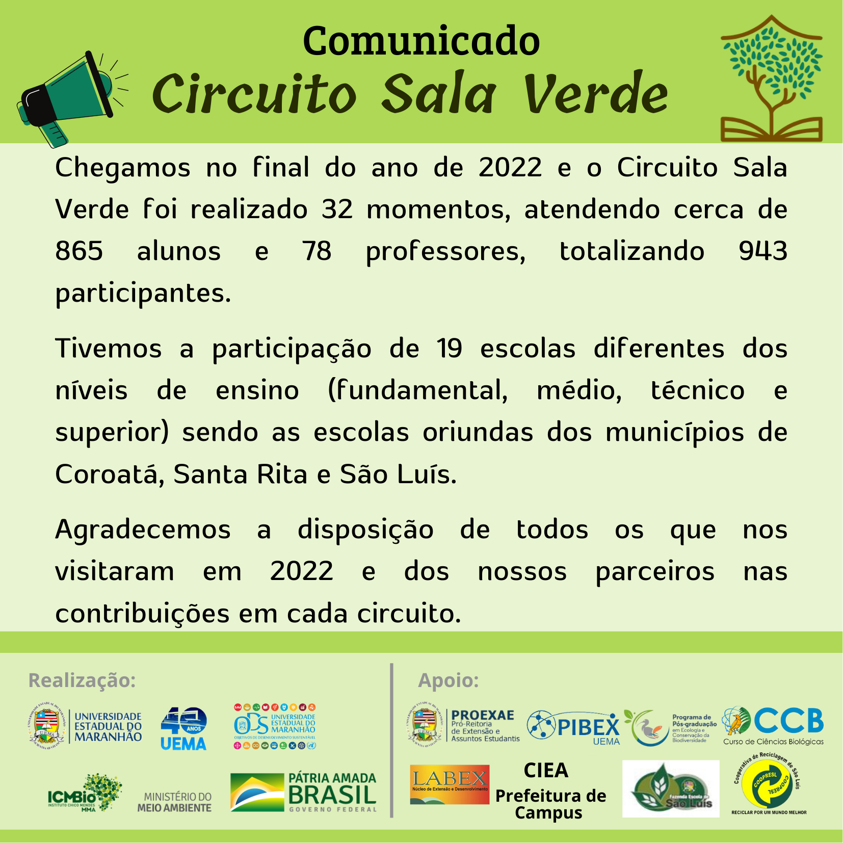 Comunicado Circuito Sala Verde