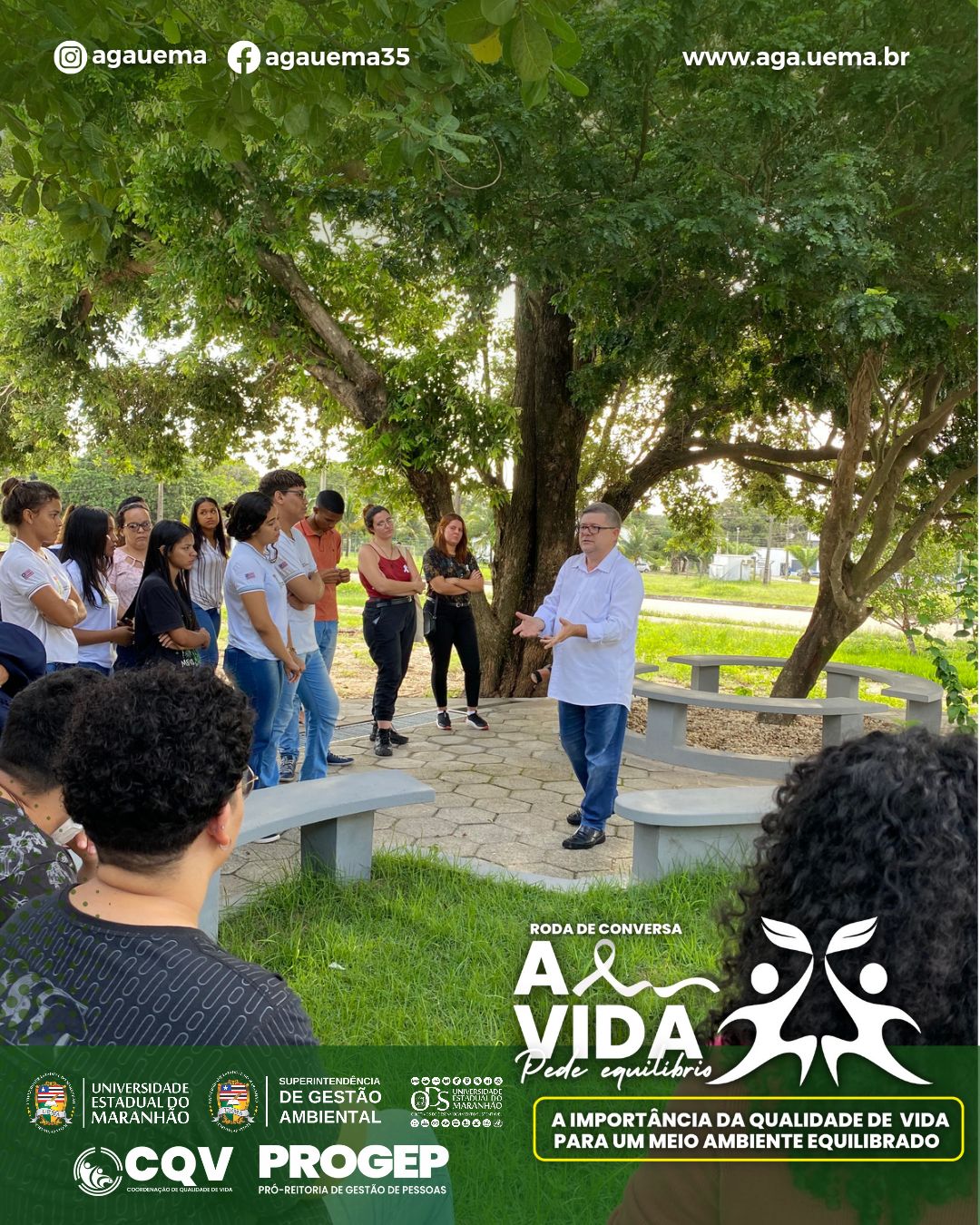 Roda de Conversa “A vida pede Equilíbrio: a importância da qualidade de vida para um meio ambiente equilibrado”