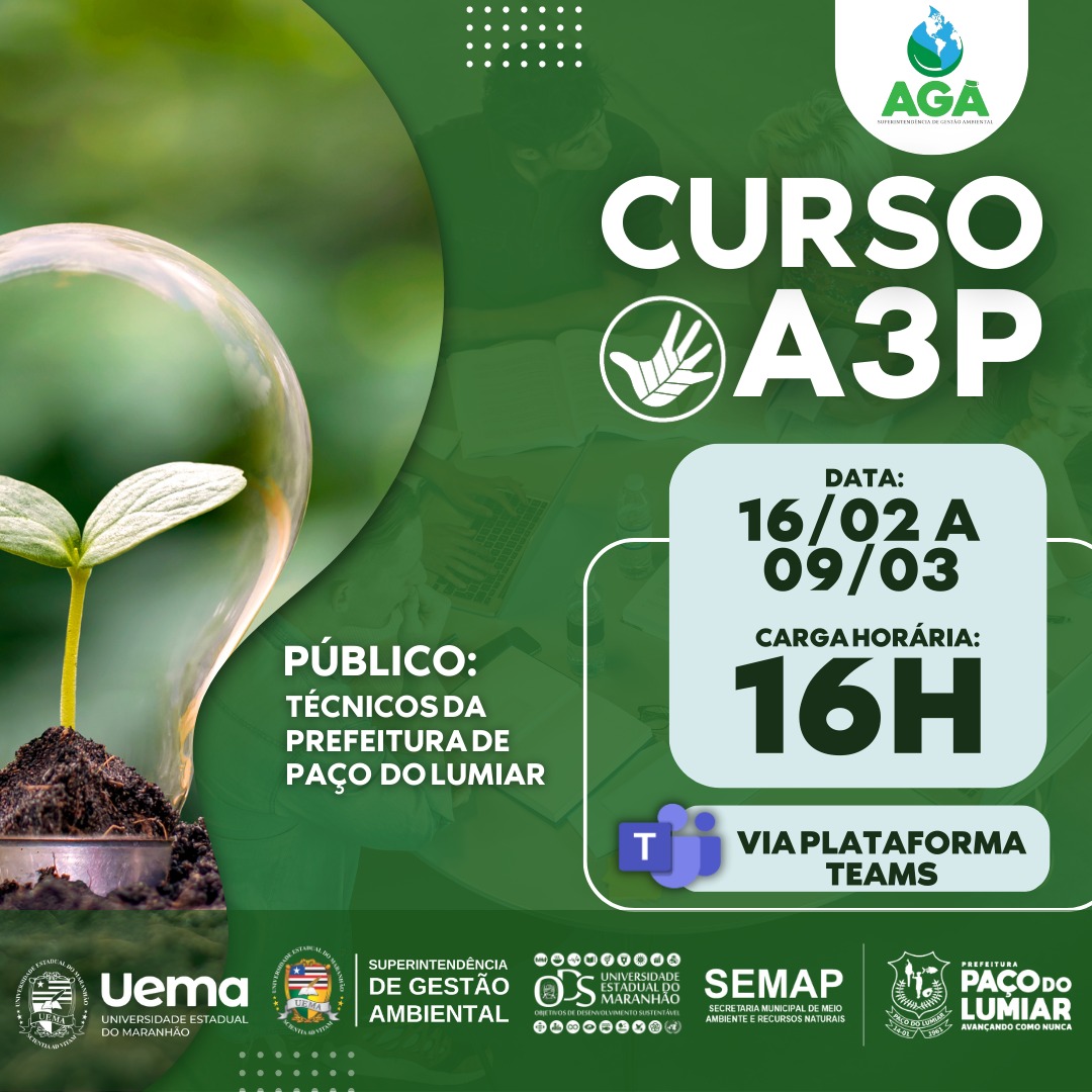 Curso A3P para técnicos da Prefeitura de Paço do Lumiar