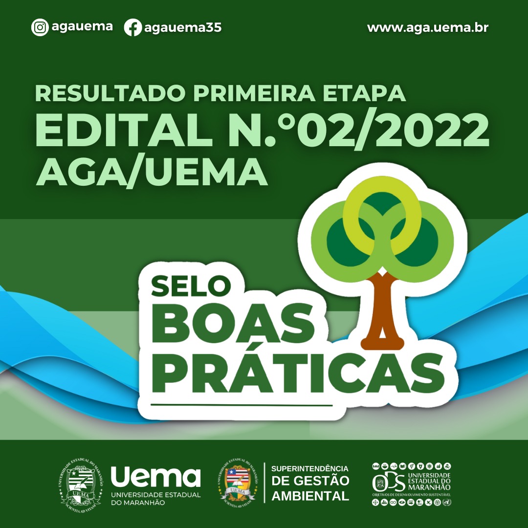 Finalistas da primeira etapa da premiação do Selo Boas Práticas, Edital Nº 02/2022 AGA/UEMA