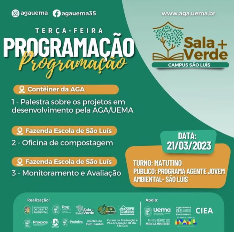 Realização no dia 21 de março, o 5º e 6º Circuito Sala +Verde de 2023