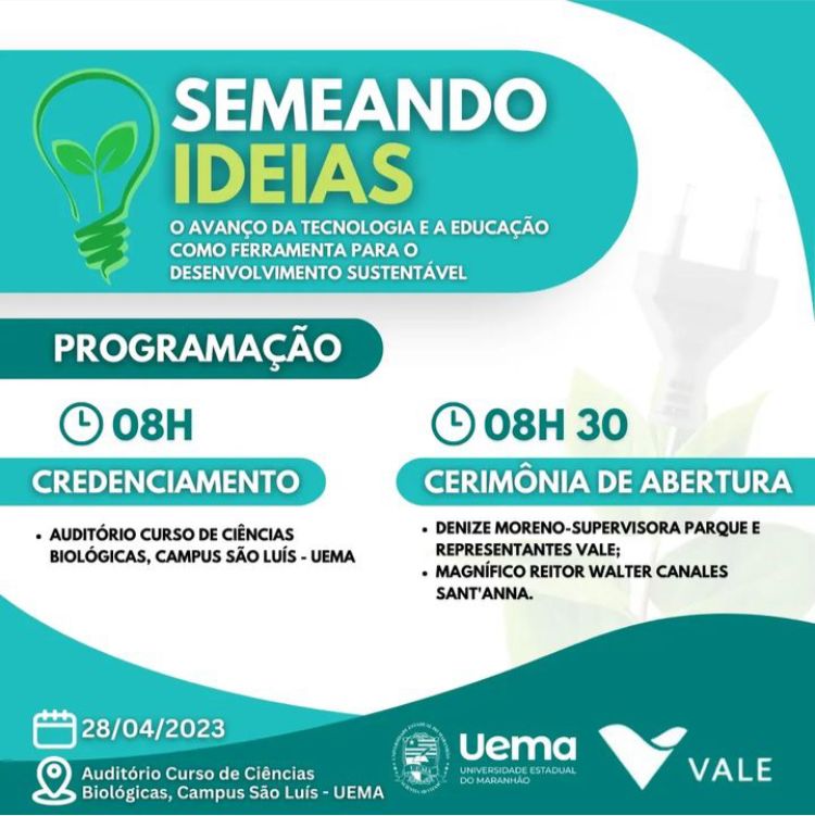 Programação do evento SEMEANDO IDEIAS