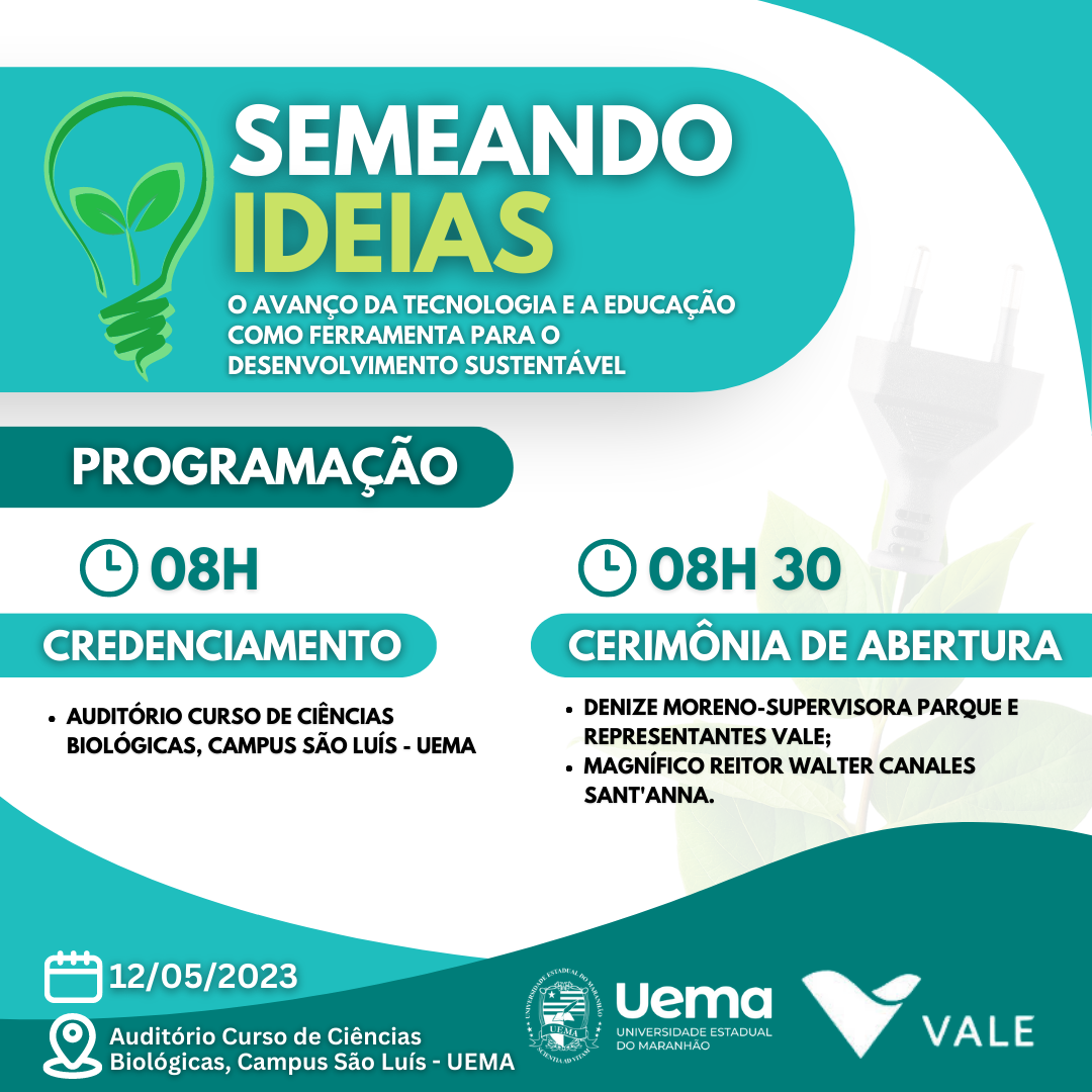 Programação do evento SEMEANDO IDEIAS ?