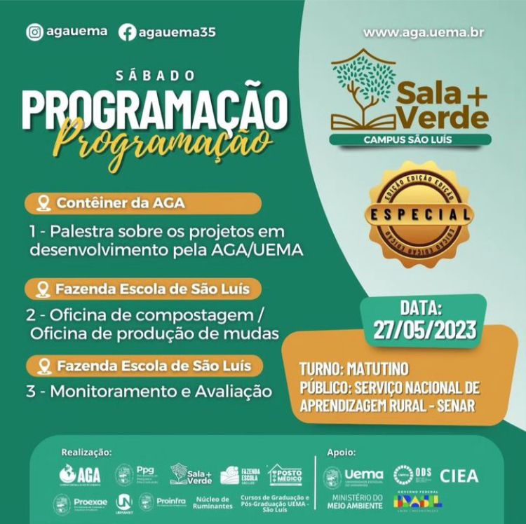 14ºcircuitosala+verde – Edição especial com a Escola do Serviço Nacional de Aprendizagem Rural – SENAR.