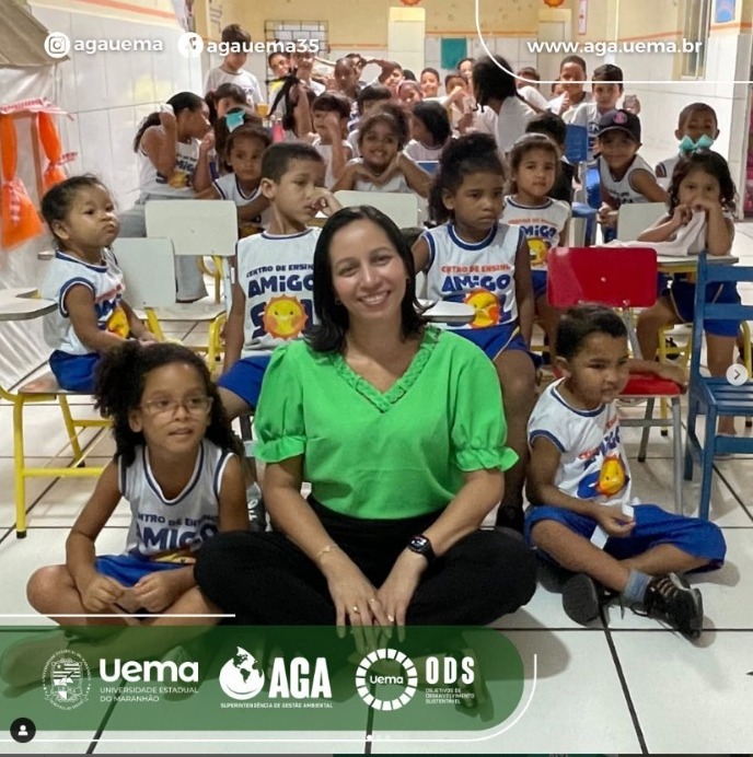 Palestra intitulada: “7Rs da Sustentabilidade”, para os alunos da educação infantil no Centro de Ensino Amigo Sol.