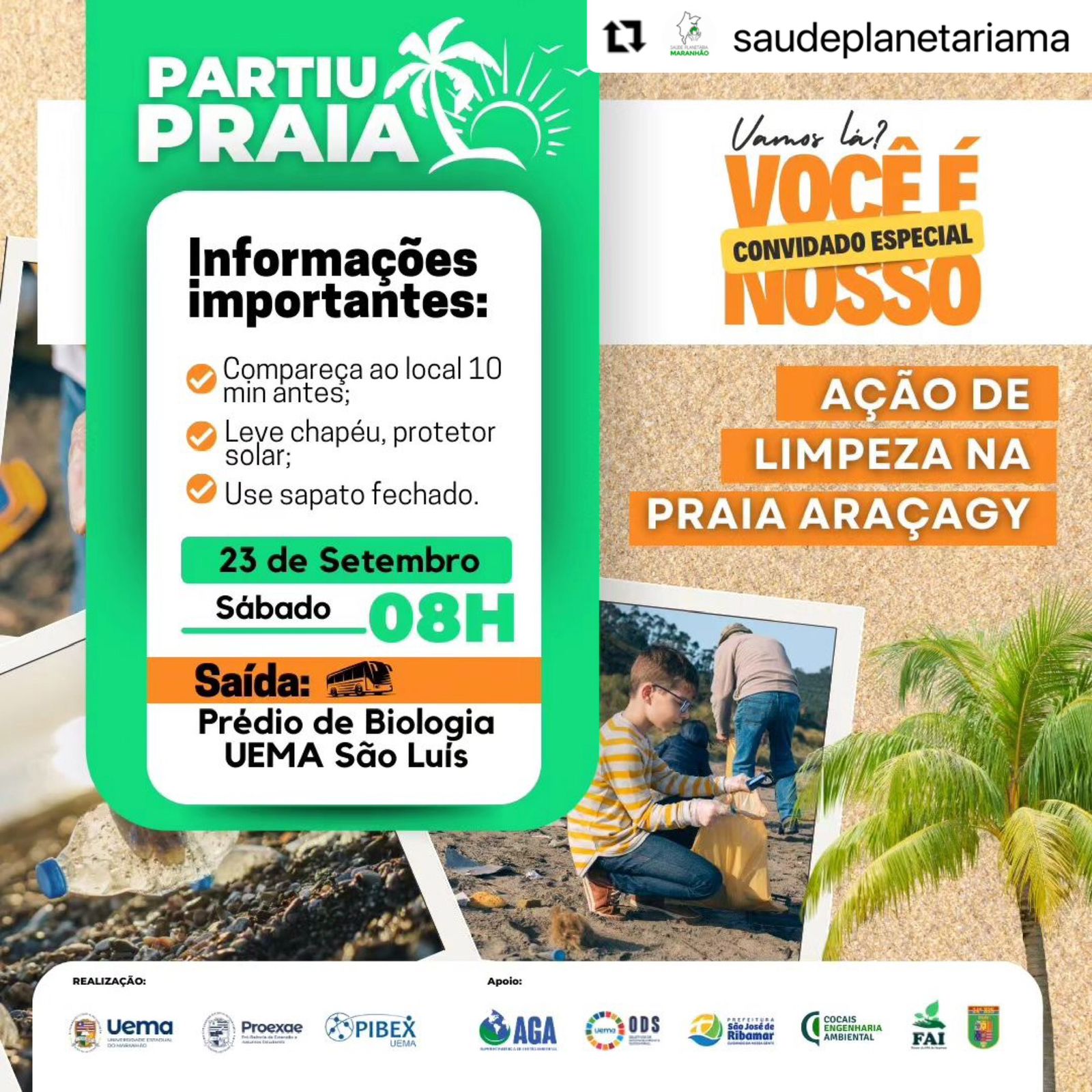 Limpeza da praia Araçagy