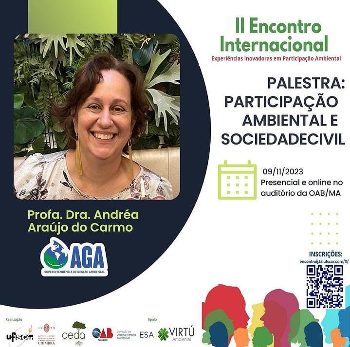 Palestra no II Encontro Internacional sobre Experiências Inovadoras em Participação Ambiental