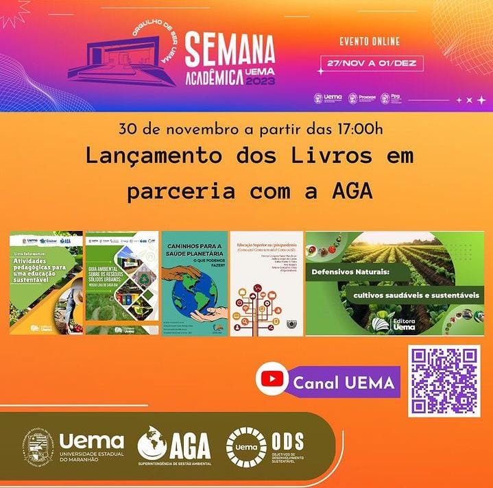 Lançamento de livros e cartilhas na Semana Acadêmica da UEMA 2023.