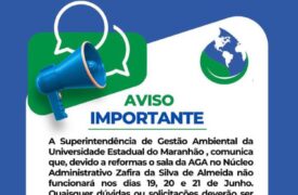 AVISO: HOME OFFICE – dias 19, 20 e 21 de junho.