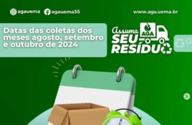 Calendário das próximas coletas do Assuma Seu Resíduo
