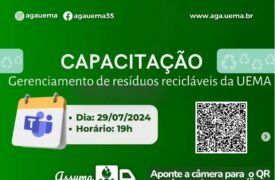 1º capacitação sobre Gerenciamento dos Resíduos Sólidos Recicláveis da Uema com alunos voluntários dos projetos de extensão