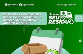 Calendário das próximas coletas do Assuma Seu Resíduo