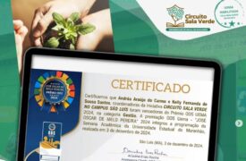 O Circuito Sala Verde no Campus São Luís foi premiado na categoria Gestão, como vencedores no Prêmio ODS UEMA – José Oscar de Melo Pereira – 2024.