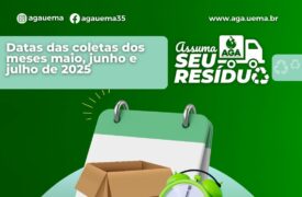 Calendário das próximas coletas do projeto Assuma Seu Resíduo