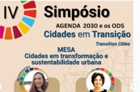 Participação do IV Simpósio Agenda 2030 & ODS – Cidades em Transição